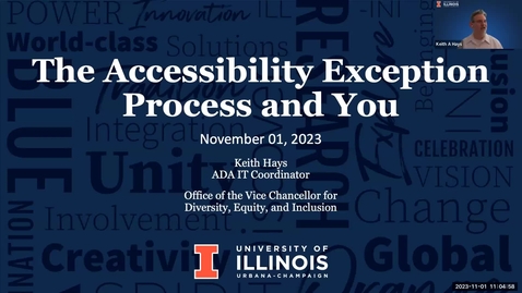 Thumbnail for The Digital Accessibility Exception Process and You