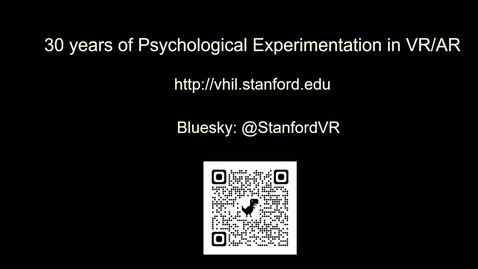 Thumbnail for Keynote "What we Know from 30 years...", Bailenson - 2026