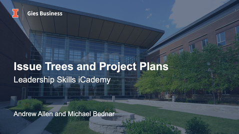 Thumbnail for Issue Trees and Project Plans