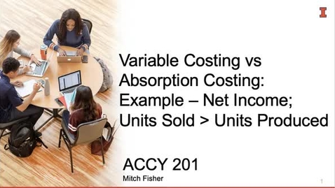 Thumbnail for Video MA 6_4_Variable Costing vs Absorption Costing_Example_Net Income_Period 2