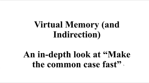 Thumbnail for entry Virtual Memory and Cache Coherence