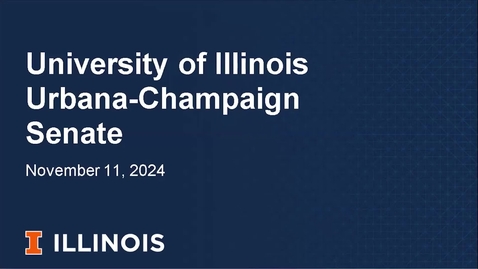 Thumbnail for Academic Senate Meeting, Nov. 11, 2024