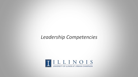 Thumbnail for Leadership Competencies