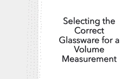 Thumbnail for Selecting Glassware