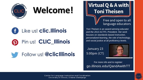 Thumbnail for Virtual Q &amp; A with Toni Theisen