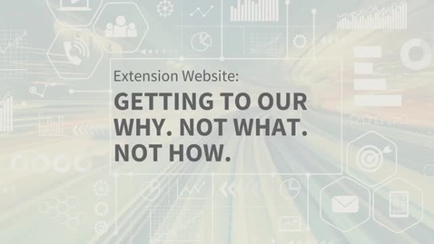 Thumbnail for EXT Comms: Why. Not What. Not How.