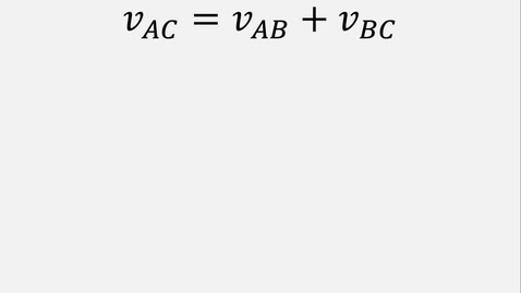 Thumbnail for entry 2 - Relative Velocity Equation