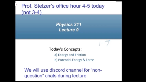 Thumbnail for Physics 211 Lecture 9 Fall 2020