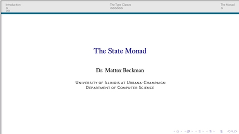 Thumbnail for The State Monad