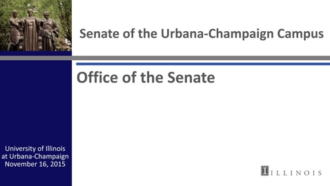 Thumbnail for entry Academic Senate Meeting, Nov. 16, 2015