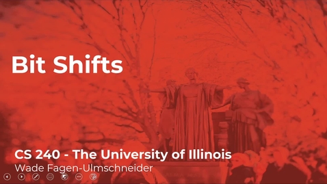 Thumbnail for CS 240 (Spring 2021) - Bit Shifts - Week 2 (4/8)