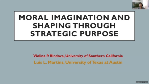 Thumbnail for Violina Rindova - Moral Imagination and Shaping Through Strategic Purpose