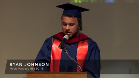 Thumbnail for Ryan Johnson at October SBC Graduation