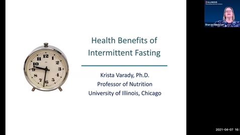Thumbnail for entry 4.7.2021 - Krista Varady, PhD - NUTR 500 Seminar - Frontiers in Nutritional Sciences