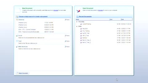 Thumbnail for Web Intelligence Reporting Basics - Navigating to the eFashion universe
