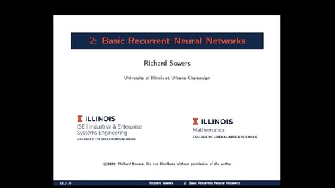 Thumbnail for Recurrent Neural Networks 2:  Basic RNN's