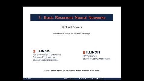 Thumbnail for entry Recurrent Neural Networks 2:  Basic RNN's