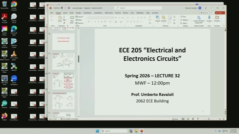 Thumbnail for ECE 205 Spring 2026 - Lecture 32