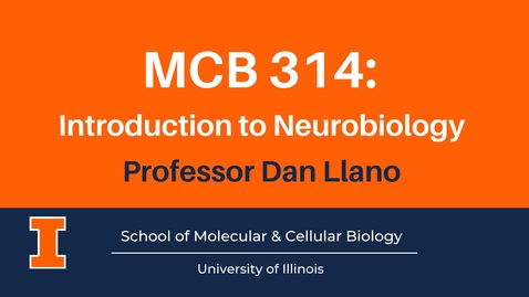 Thumbnail for MCB 314: Introduction to Neurobiology (advanced course video)