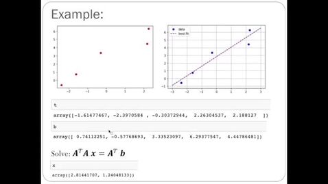 Thumbnail for Linear Least Squares - 5: Example