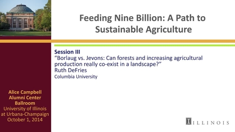 Thumbnail for Day 2 - Session III - Borlaug vs. Jevons: Can forests and increasing agricultural production really co-exist in a landscape?