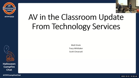 Thumbnail for AV in the Classroom Update From Technology Services