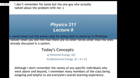 Thumbnail for Physics 211 Lecture8 Fall 2020