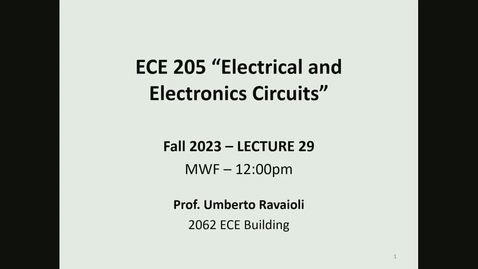 Thumbnail for entry ECE 205 Lecture 29 - Fall 2023