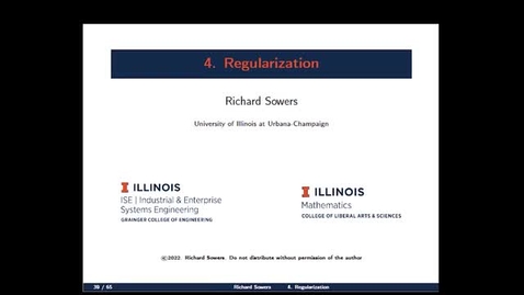 Thumbnail for entry Logistic Regression 4: Regularization