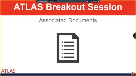 Thumbnail for ATLAS Breakout Session: Associated Documents - February 25th 2020