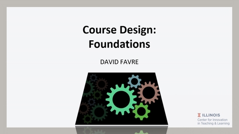 Thumbnail for Course Design - Foundations