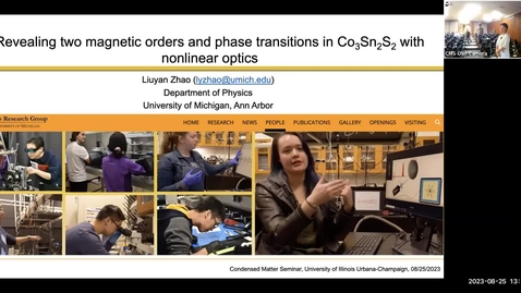 Thumbnail for Condensed Matter Seminar - Liuyan Zhao, University of Michigan
