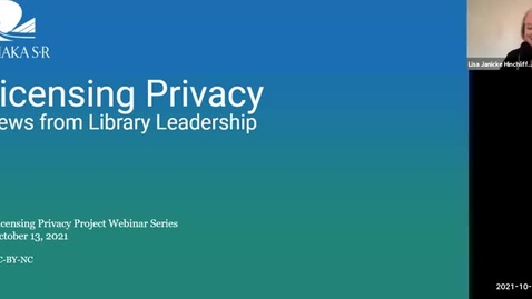 Thumbnail for entry Licensing Privacy -  Views from Library Leadership