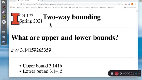 Thumbnail for CS 173 (Spring 2021) Bounding