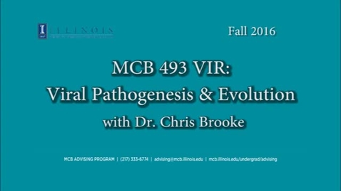 Thumbnail for MCB 493 VIR- Conversation with Dr. Chris Brooke
