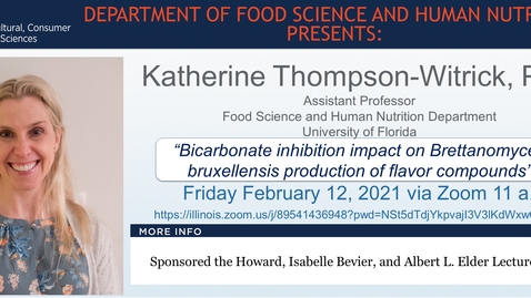 Thumbnail for Feb. 12, 2021 FSHN 597 Graduate Seminar- Dr. Katherine Thompson-Witrick