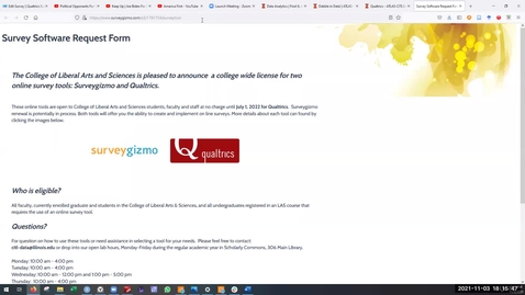 Thumbnail for Qualtrics Workshop Fall 2021