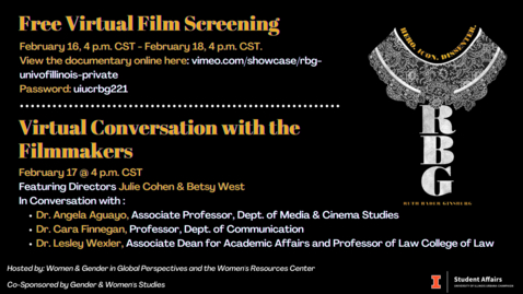 Thumbnail for RBG Documentary and Panel Discussion