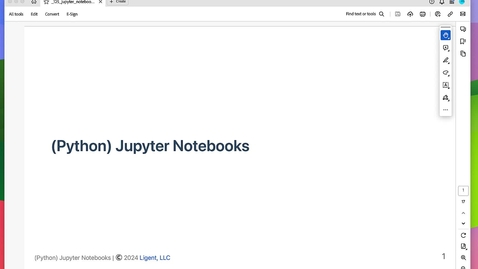 Thumbnail for entry Lecture: Python Jupyter Notebooks