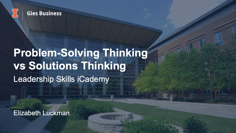 Thumbnail for entry Problem Solving Thinking vs Solutions Thinking