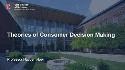 Thumbnail for entry Theories of Consumer Decision Making