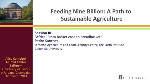 Thumbnail for Day 2 - Session III - Africa: From basket case to breadbasket
