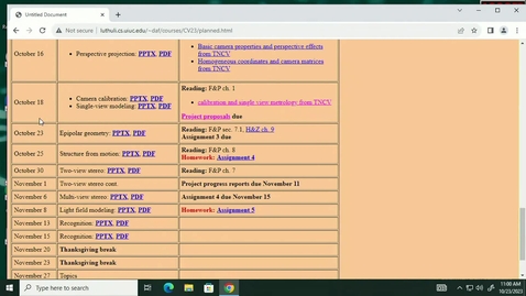 Thumbnail for entry Computer Vision (CS 543 A) Fall 2023