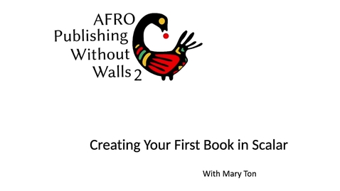 Thumbnail for Creating Your First Book in Scalar