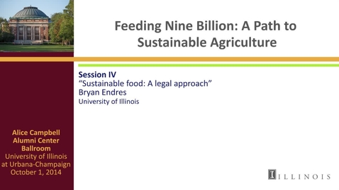 Thumbnail for Day 2 - Session IV - Sustainable food: A legal Approach