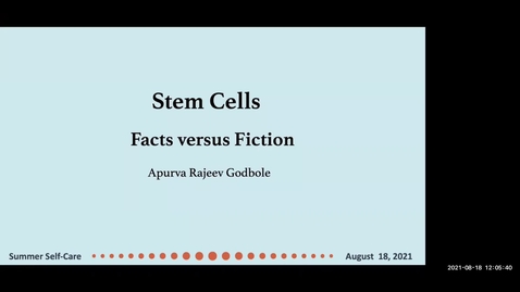 Thumbnail for entry Science of Stem Cells Fact versus Fiction 