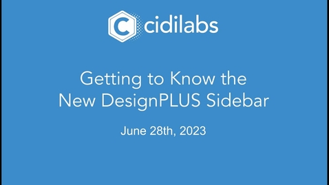 Thumbnail for entry Getting to Know the New DesignPLUS Sidebar - Webinar