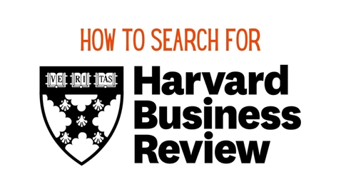 Thumbnail for How to search Harvard Business Review