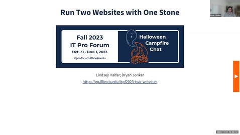 Thumbnail for entry Run Two Websites with One Stone