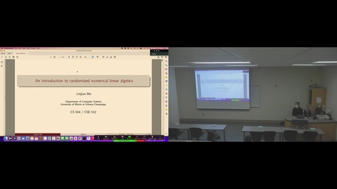 Thumbnail for Lecture 26: Linjian Ma guest lecture, (echo 360 recording)